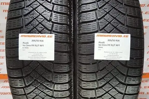 Kasutatud lamellrehv 205/55R16 Pirelli Ice Zero RFT FR 91/T