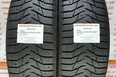 Kasutatud naastrehv 205/55R16 Sailun Ice Blazer WST3 FR XL 94/T