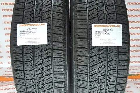 Kasutatud lamellrehv 205/60R16 Bridgestone Blizzak Ice XL 96/T