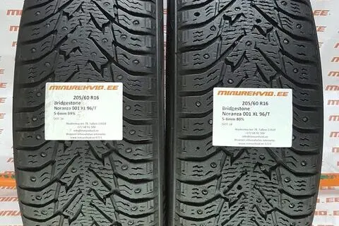 Kasutatud naastrehv 205/60R16 Bridgestone Noranza 001 XL 96/T