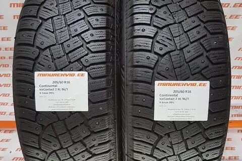 Kasutatud naastrehv 205/60R16 Continental IceContact 2 XL 96/T/