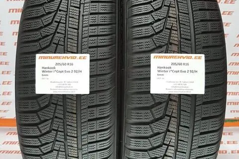 Kasutatud lamellrehv 205/60R16 Hankook Winter i Cept Evo 2 92/H