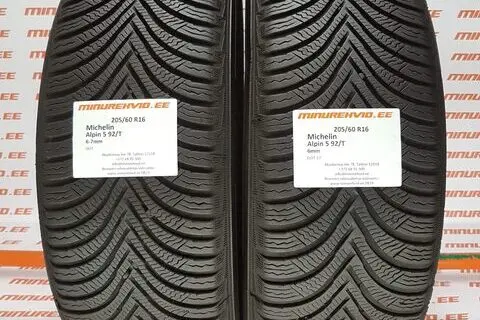 Kasutatud lamellrehv 205/60R16 Michelin Alpin 5 92/T