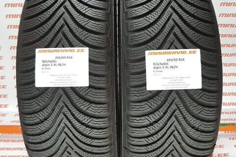 Kasutatud lamellrehv 205/60R16 Michelin Alpin 5 XL 96/H