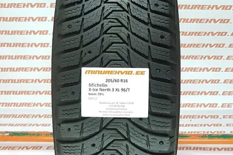 Kasutatud naastrehv 205/60R16 Michelin X-Ice North 3 XL 96/T