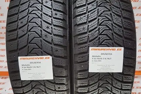 Kasutatud naastrehv 205/60R16 Michelin X-Ice North 3 XL 96/T.