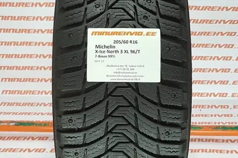 Kasutatud naastrehv 205/60R16 Michelin X-Ice North 3 XL 96/T-