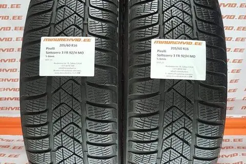 Kasutatud lamellrehv 205/60R16 Pirelli SottoZero 3 FR 92/H MO