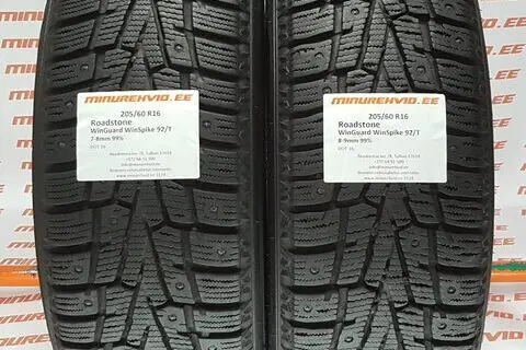 Kasutatud naastrehv 205/60R16 Roadstone WinGuard WinSpike 92/T
