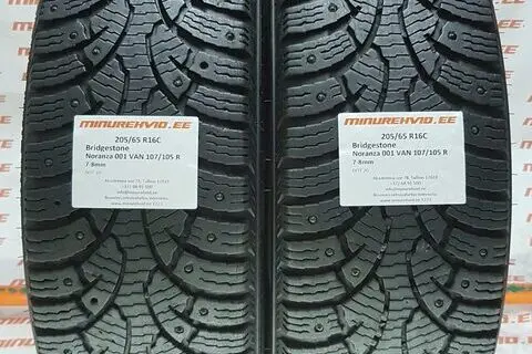 Kasutatud naastrehv 205/65R16 Bridgestone Noranza 001 VAN 107/105 R