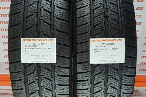 Kasutatud lamellrehv 205/65R16 Continental VanContact Winter 105/107T