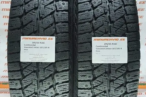 Подержанный шипованная шина 205/65R16 Continental VancoIceContact 107/105 R