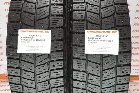 Подержанный шипованная шина 205/65R16 Continental VanContact Ice 107/105 R