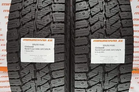 Подержанный шипованная шина 205/65R16 Gislaved Nord Frost VAN 107/105/R
