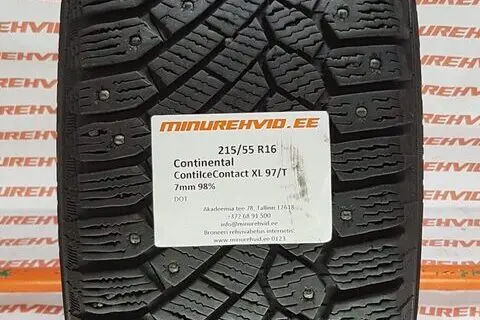 Подержанный шипованная шина 215/55R16 Continental ContiIceContact XL 97/T/
