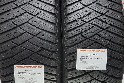 Подержанный шипованная шина 215/55R16 GoodYear UltraGrip Ice Arctic XL 97/T