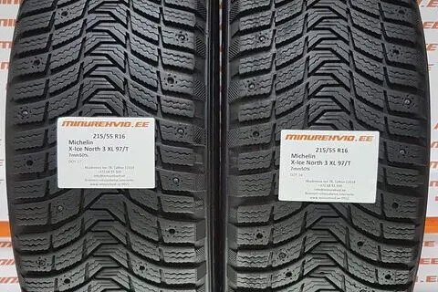 Подержанный шипованная шина 215/55R16 Michelin X-Ice North 3 XL 97/T