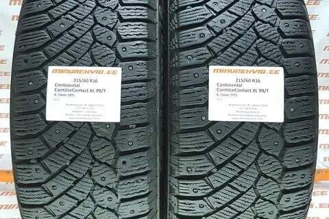 Подержанный шипованная шина 215/60R16 Continental ContiIceContact XL 99/T