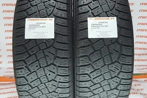 Подержанный шипованная шина 215/60R16 Continental IceContact 2 XL 99/T