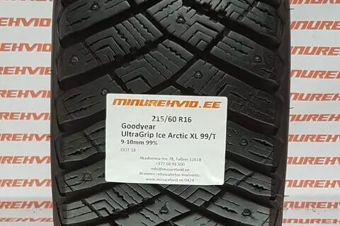 Подержанный шипованная шина 215/60R16 GoodYear UltraGrip Ice Arctic XL 99/T