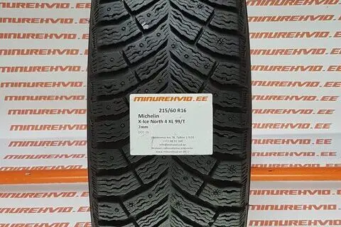 Подержанный шипованная шина 215/60R16 Michelin X-Ice North 4 XL 99/T/