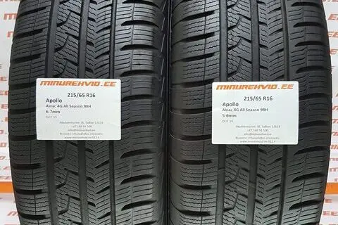 Kasutatud lamellrehv 215/65R16 Apollo Alnac 4G All Season 98H