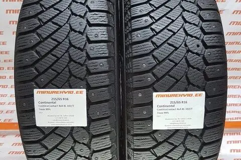 Подержанный шипованная шина 215/65R16 Continental ContiIceContact 4x4 XL 102/T/