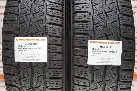 Подержанный шипованная шина 215/65R16 Michelin Agilis X-Ice North 109/107 R