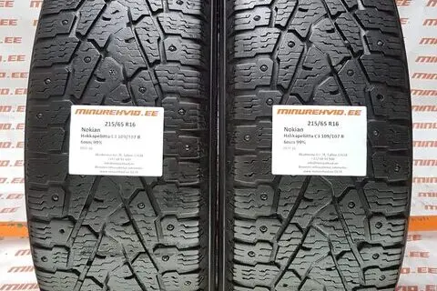 Подержанный шипованная шина 215/65R16 Nokian Hakkapeliitta C3 109/107 R/