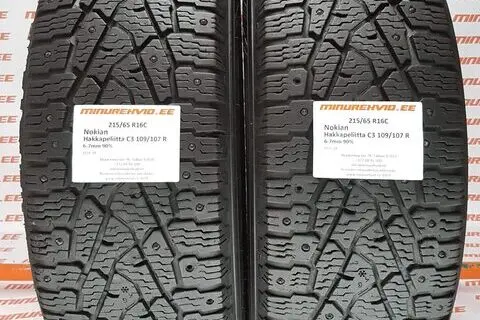 Подержанный шипованная шина 215/65R16 Nokian Hakkapeliitta C3 109/107R