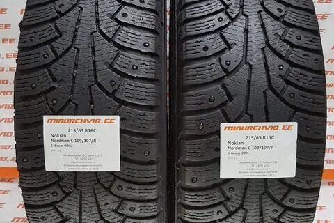 Подержанный шипованная шина 215/65R16 Nokian Nordman C 109/107/R