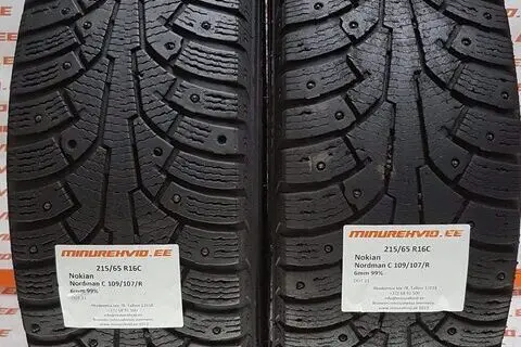 Подержанный шипованная шина 215/65R16 Nokian Nordman C 109/107/R.