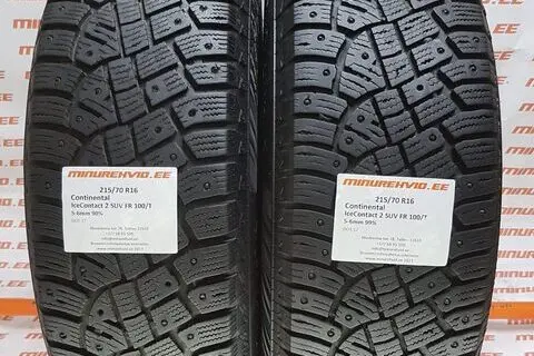 Подержанный шипованная шина 215/70R16 Continental IceContact 2 SUV FR 100/T