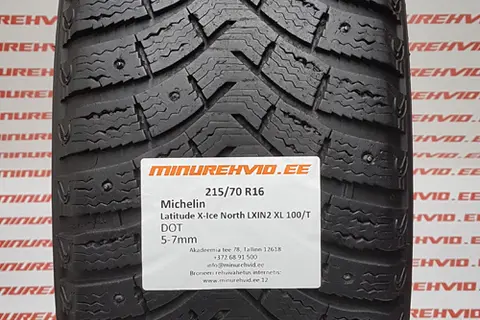 Подержанный шипованная шина 215/70R16 Michelin Latitude X-Ice North LXIN2 XL 100/T