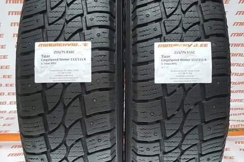 Подержанный шипованная шина 215/75R16 Tigar CargoSpeed Winter 113/111 R