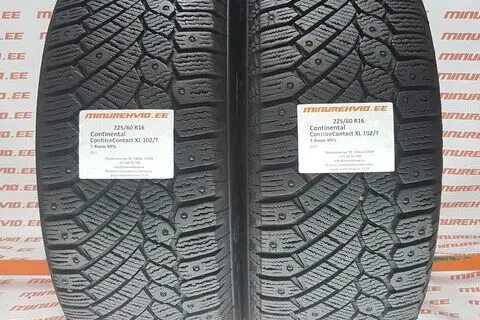 Подержанный шипованная шина 225/60R16 Continental ContiIceContact XL 102/T