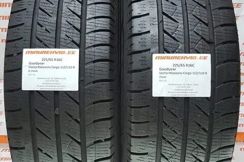 Kasutatud lamellrehv 225/65R16 GoodYear Vector4Seasons Cargo 112/110 R