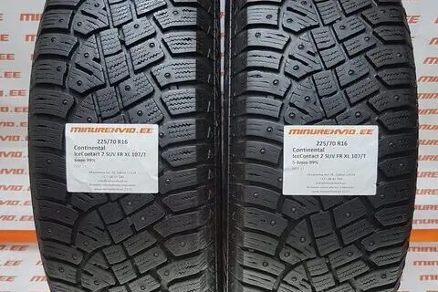 Подержанный шипованная шина 225/70R16 Continental IceContact 2 SUV FR XL 107/T