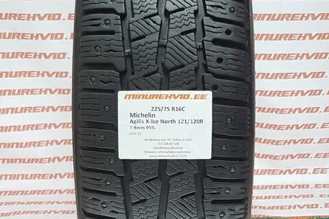 Подержанный шипованная шина 225/75R16 Michelin Agilis X-Ice North 121/120R