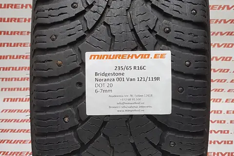 Подержанный шипованная шина 235/65R16 Bridgestone Noranza 001 Van 121/119R