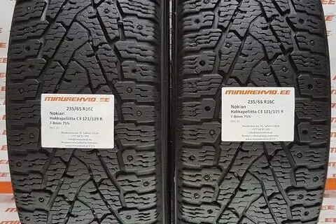 Подержанный шипованная шина 235/65R16 Nokian Hakkapeliitta C3 121/119 R/