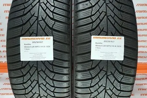 Used studless winter tire 205/50R17 Kumho WinterCraft WP52 FR XL 93/V