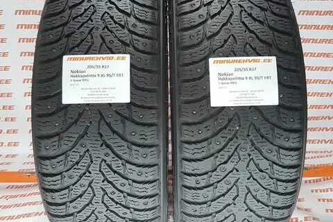 Used studded tire 205/55R17 Nokian Hakkapeliitta 9 XL 95/T FRT