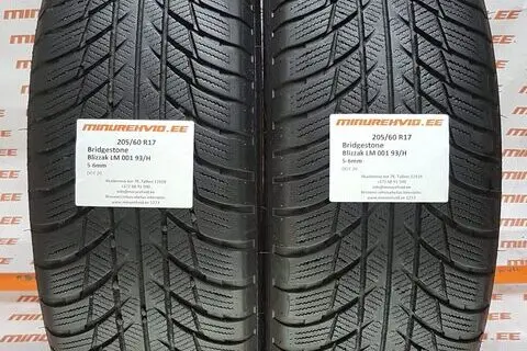 Used studless winter tire 205/60R17 Bridgestone Blizzak LM 001 93/H