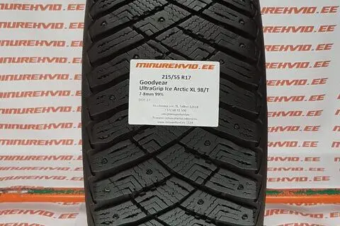 Used studded tire 215/55R17 GoodYear UltraGrip Ice Arctic XL 98/T