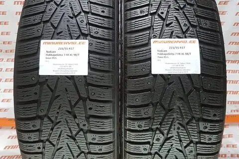 Used studded tire 215/55R17 Nokian Hakkapeliitta 7 FR XL 98/T