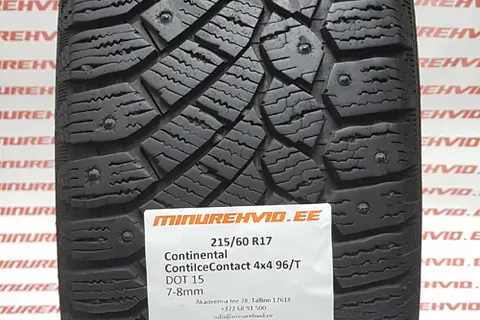 Used studded tire 215/60R17 Continental ContiIceContact 4x4 96/T.