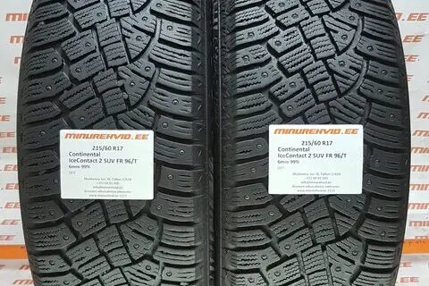 Used studded tire 215/60R17 Continental IceContact 2 SUV FR 96/T/