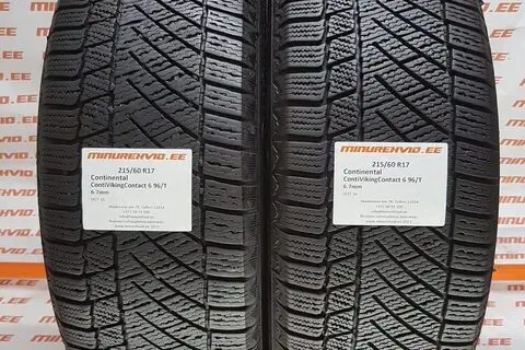 Подержанный нешипованная шина 215/60R17 Continental ContiVikingContact 6 96/T.