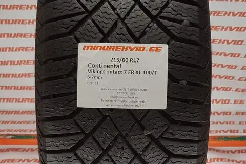 Подержанный нешипованная шина 215/60R17 Continental VikingContact 7 FR XL 100/T/